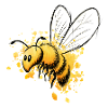 Small casual honey bee