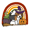 Süßer Beagle Halloween Hund