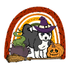 Cute Husky Halloween Costume Dog