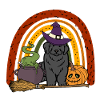 Mignon chien d’Halloween de Terre-Neuve