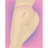 Pink buttocks