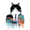 tuxedo, cat,suit,graffiti,tuxedokatze