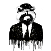 raccoon,bear,graffiti,painting,suit