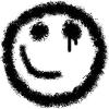 OK Smilie black