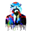 raccoon raccoon,bear,graffiti,painting,suit