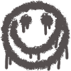 sourire gris effrayant