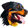 Rottweiler Rottie Poly Art