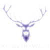 Schwarzwald Hirsch - Batik blau