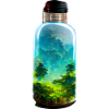 Bottle with a forest