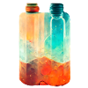 Two drinking bottles Retro