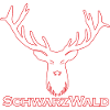 Schwarzwald Hirsch - Rand rot
