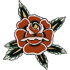 old School Tattoo Rose