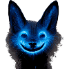 Blue dog in ghost look