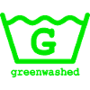 greenwashed symbol and text