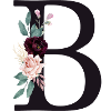 Customizable Monogram B Floral