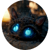 Mouse with big blue eyes