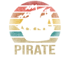 Pirate Ship Pirates Retro Sunset