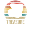 Pirate Treasure Chest Retro Sunset