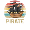 Pirate Ship Pirates Retro Sunset
