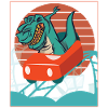 Roller Coaster T Rex Dinosaur