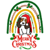 Christmas Basset Hound Kawaii