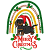 Cute Dachshund Christmas Puppy Kawaii