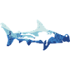 Hammerhead shark and diver