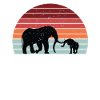Éléphants Maman et Bébé