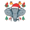 Funny Christmas Elephant