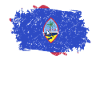 Guam Flag Grunge Guam Flag