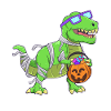 Maman d’Halloween des dinosaures