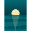 Lune dans la mer