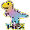 Pastel T-Rex Cartoon Design