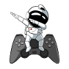 Dabbing Astronaut Controller Gamer Gaming