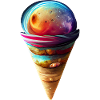Eiscreme als Planet