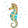 Motif mignon hippocampe