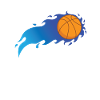 Basketball med blå flammer Ball sport USA