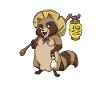 Giapponese Yokai Figura Tanuki