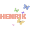 Prénom Henrik aux papillons
