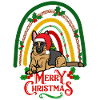 Christmas German Shepherd