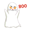 BOO Chat Halloween Fantôme