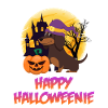 Happy Dachshund Dog Halloween