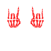 Halloween Skeleton Hands Rock Metal