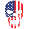 USA Halloween Skull