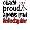 Feldhockey-Schwester Feldhockeyspieler Schwester