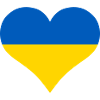 Heart Ukraine blue gold