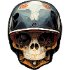 Motorradfahrer Totenkopf