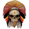 Indian Warrior Skull