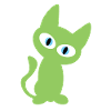 Conception de chat vert