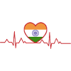 Indian Flag Heartbeat